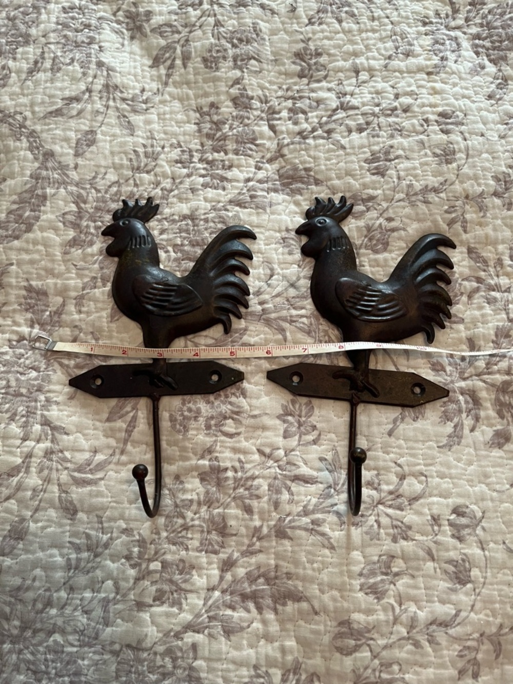 Rooster Wall Hook Pair